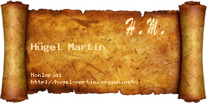 Hügel Martin névjegykártya